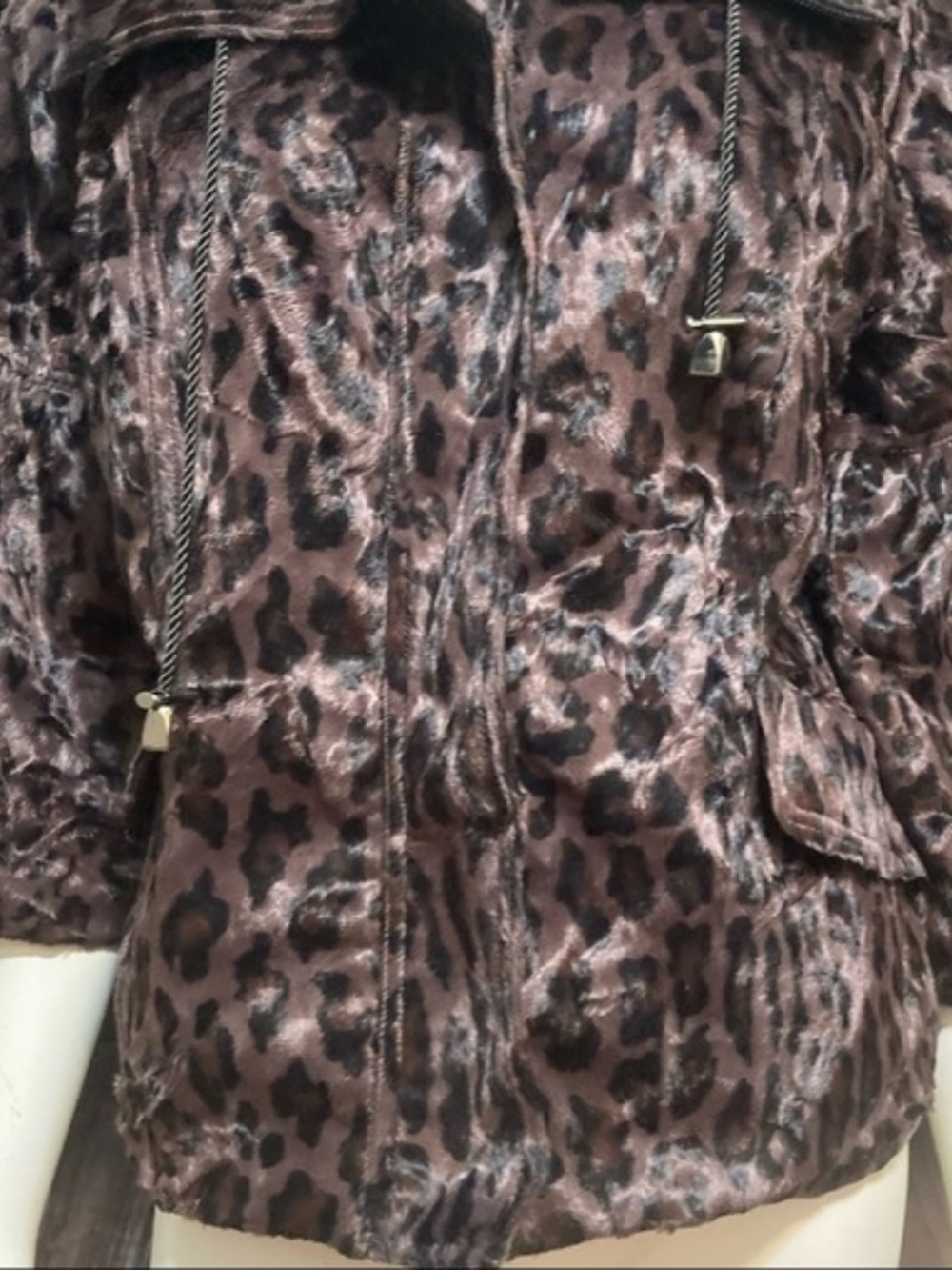 🖤🤎 berek Brown Leopard Plush Teddy Jacket S - Super Cute - Picture 3 of 9